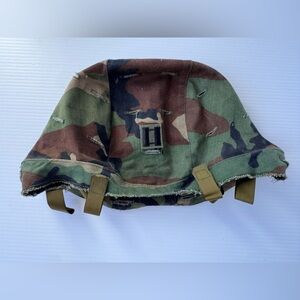 USGI Vintage USGI Woodland Camo Helmet Cover PASGT Kevlar Army Distressed